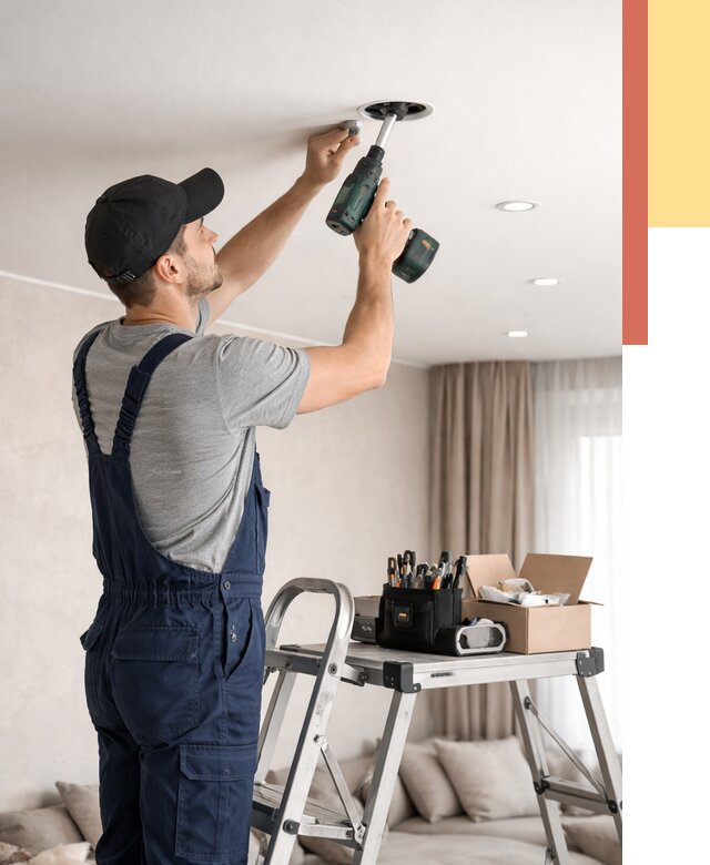 Установка и монтаж точечных светильников в натяжной потолок в Дальнереченске от 1834 руб. | ОТДЕЛОЧНИК-Длн