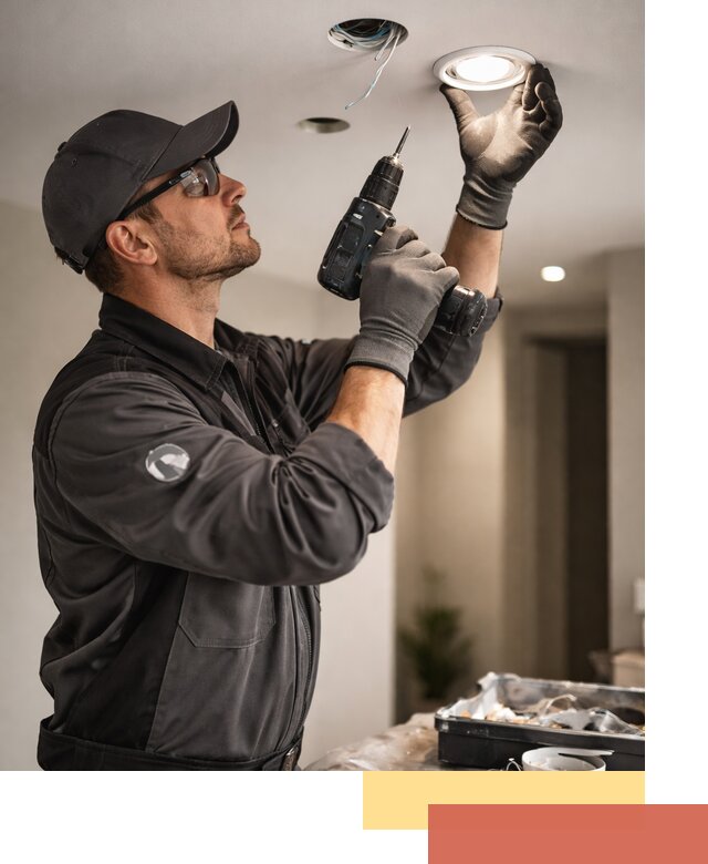 Установка точечных светильников в натяжной потолок в Дальнереченске