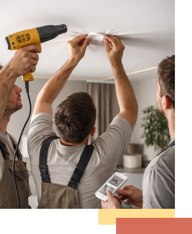 Ремонт прокола полотна натяжного потолка в Дальнереченске