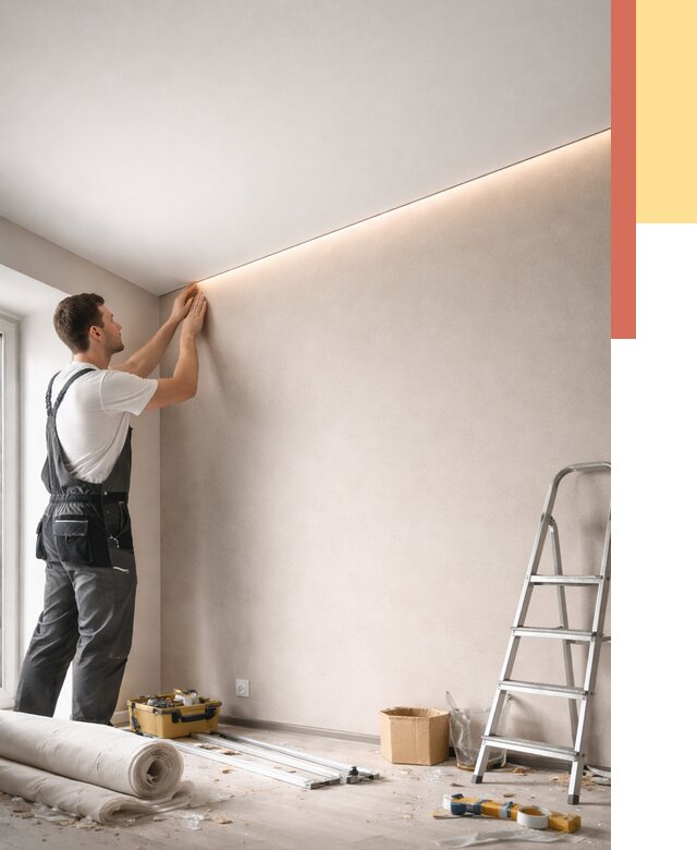 Теневые натяжные потолки в Дальнереченске от 8356 руб. под ключ | ОТДЕЛОЧНИК-Длн