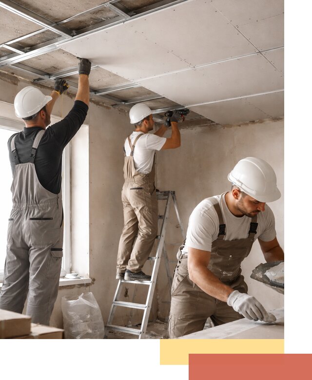 Одноуровневый потолок из гипсокартона в Дальнереченске — монтаж и отделка