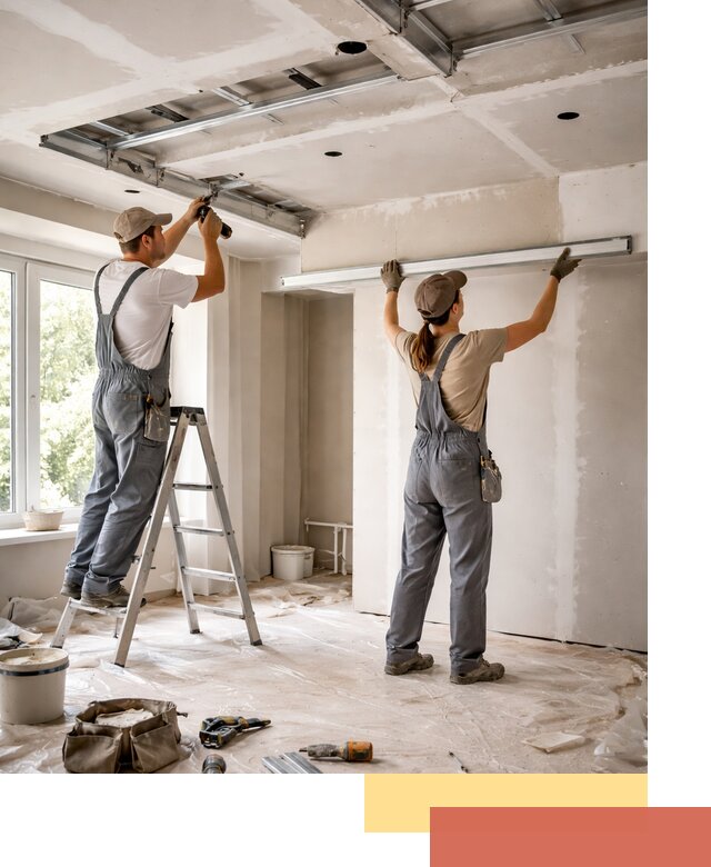 Монтаж многоуровневого потолка из гипсокартона в Дальнереченске