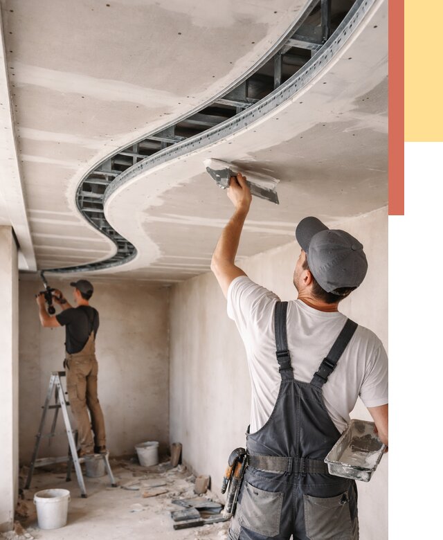 Криволинейный потолок из гипсокартона в Дальнереченске от 2140 руб./м2 | ОТДЕЛОЧНИК-Длн