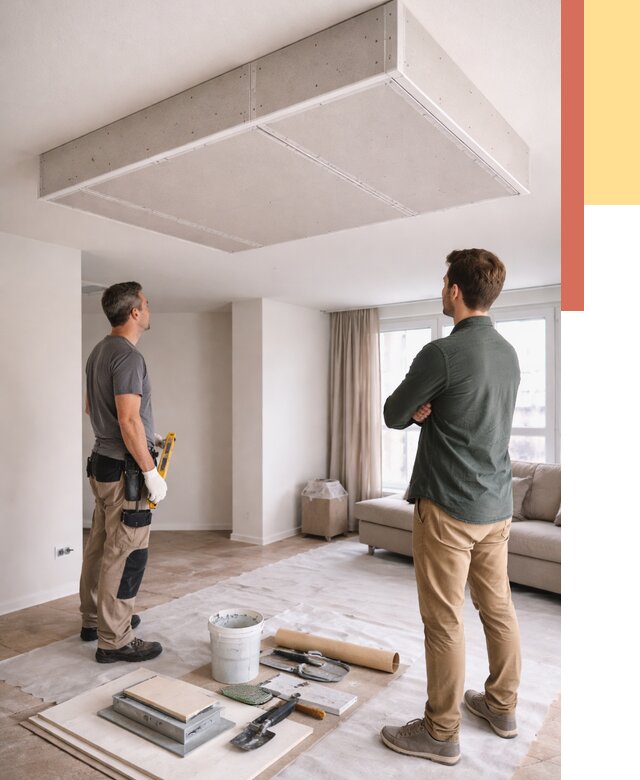 Короб на потолке из гипсокартона в Дальнереченске от 2242 руб. — монтаж и услуги под ключ | ОТДЕЛОЧНИК-Длн