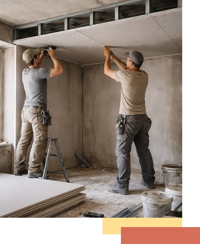 Короб из гипсокартона на потолке под ключ в Дальнереченске