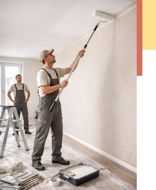 Покраска потолка из гипсокартона в Дальнереченске от 4586 руб./м2 — услуги под ключ | ОТДЕЛОЧНИК-Длн