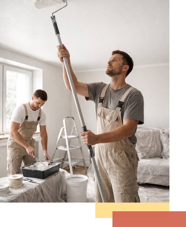 Покраска потолка водоэмульсионной краской в Дальнереченске