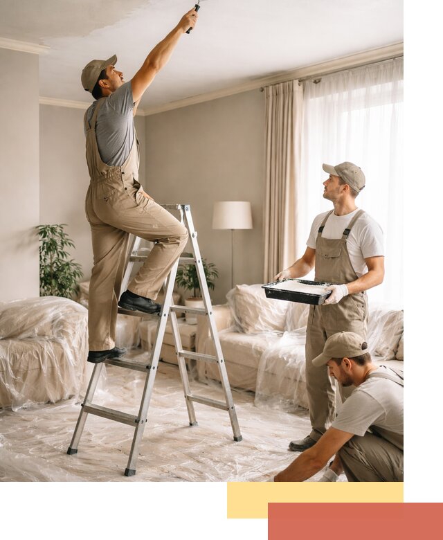 Покраска потолков акриловой краской в Дальнереченске качественно и быстро