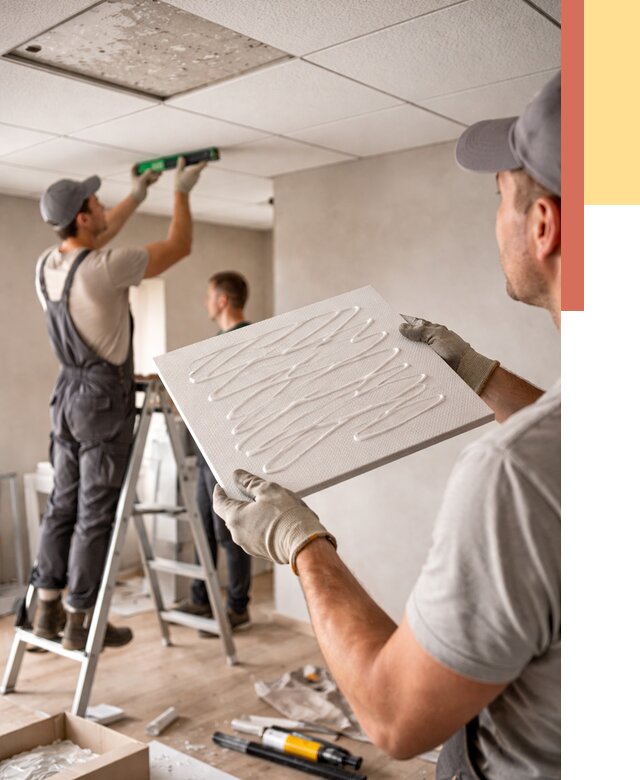 Монтаж потолочной плитки в Дальнереченске от 4586 руб. — быстро и недорого | ОТДЕЛОЧНИК-Длн