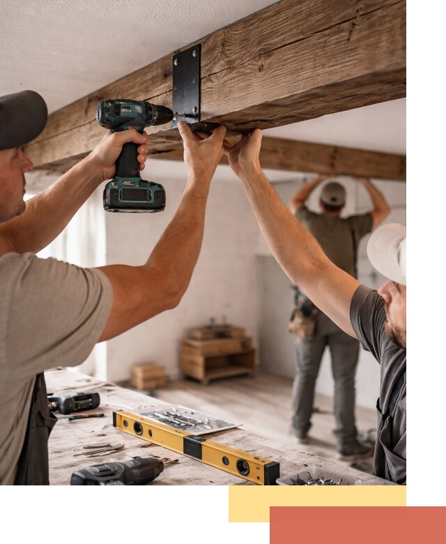 Монтаж декоративных потолочных балок в Дальнереченске