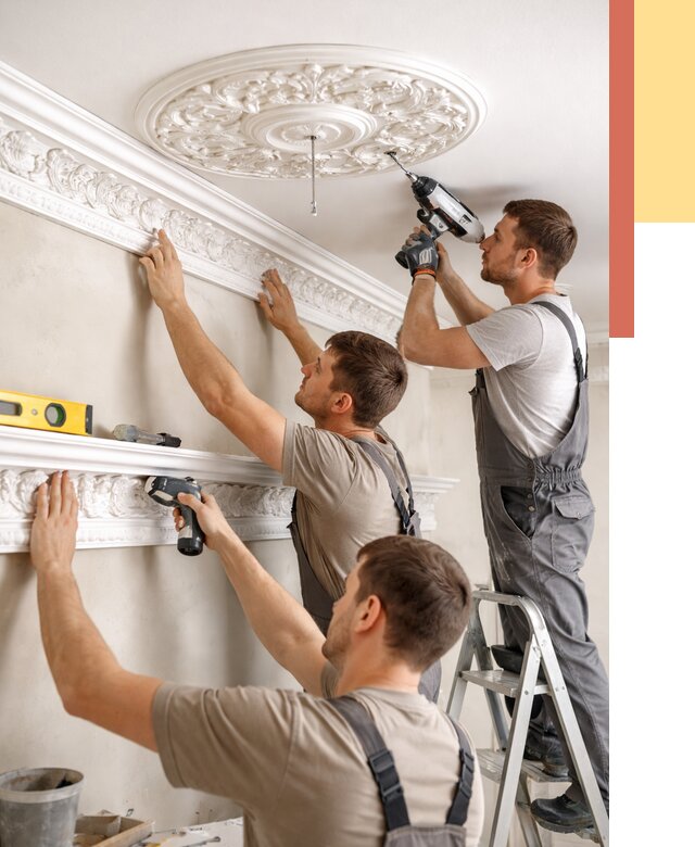 Монтаж лепнины на потолок в Дальнереченске от 3261 руб. быстро и недорого | ОТДЕЛОЧНИК-Длн