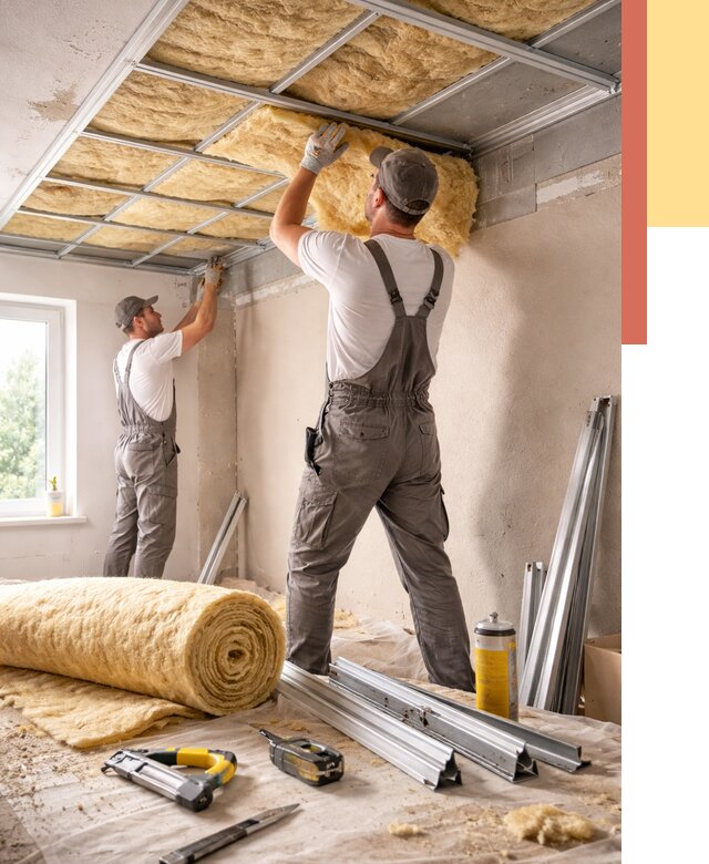 Утепление потолка в Дальнереченске от 7337 руб/м2 — недорого, быстро, под ключ | ОТДЕЛОЧНИК-Длн