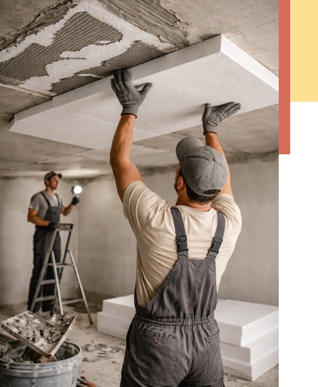 Утепление потолка пенопластом в Дальнереченске от 4586 руб/м2 — недорого и быстро | ОТДЕЛОЧНИК-Длн