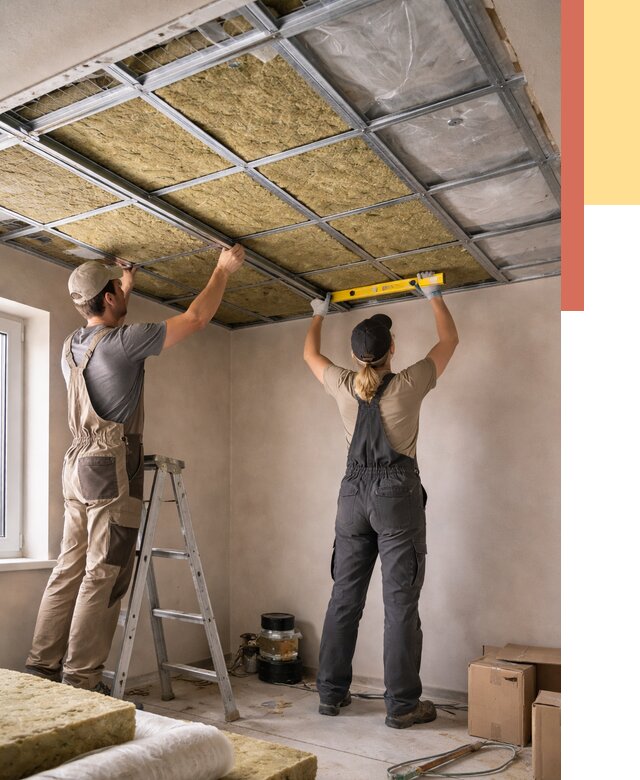 Шумоизоляция потолка в Дальнереченске от 1274 руб. под ключ — услуги ОТДЕЛОЧНИК-Длн